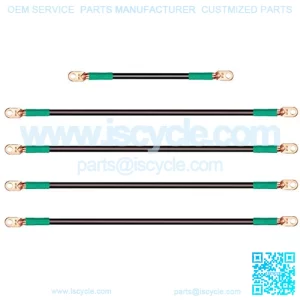 Golf Cart Battery Cable Set 4GA Yamaha G22,48V. (5pcs,4 Long +1 Short)