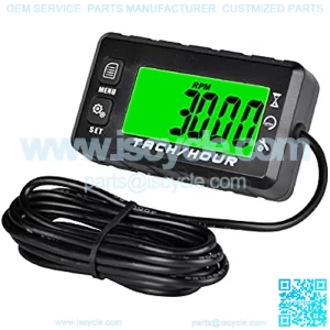 Digital Self Powered Hour Meter Tachometer,Maintenance Reminder,Alert RPM Reminder,User Shutdown,Waterproof,Use for ZTR Lawn Mower Generator Marine ATV Motor and Gas Powered Equipment
