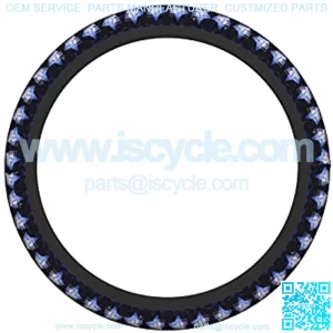Steering Wheel Cover Pentagram Thin Blue Line Flag Platinum Snowmobile Design Universal Medium Size 15 Inch