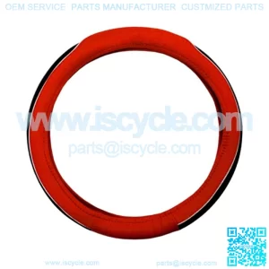 Red and Black Golf Cart Steering Wheel Cover