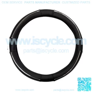 Black and Chrome/Black and Grey/Black Golf Cart Steering Wheel Cover