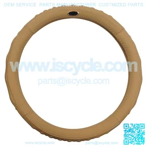 Golf Cart Steering Wheel Cover Beige Leather Golf Steer Club Car Ezgo Yamaha