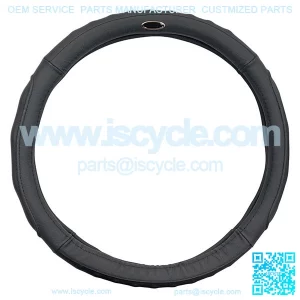 Golf Cart Steering Wheel Cover Black Leather Golf Steer Club Car Ezgo Yamaha