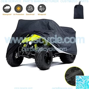 ATV Cover, 420D Heavy Duty Ripstop Material Black 4 Wheeler Cover,ATV Deluxe Storage Cover(100in)