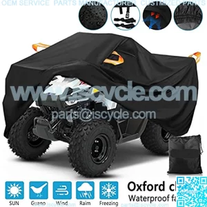 ATV Cover, HAYCOVER Waterproof ATV Cover for Polaris Sportsman Yamaha Grizzly Wolverine YFZ Honda Sportrax TRX Kawasaki Bayou Wheel Car Black (79" L x 37" W x 42" H)