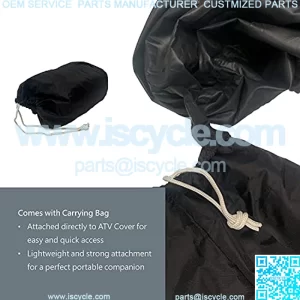 Heavy Duty Weatherproof ATV Cover for Outdoor All Terrain Vehicle Protection in Sizes XL and XXL (Black, XL) (Color : Black, Size : XL)