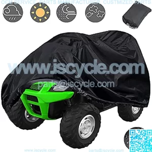 Waterproof ATV Cover, 420D Heavy Duty Kids 4 Wheeler Quad Cover Small Protection for Honda Polaris Yamaha Suzuki Kawasaki Kart (87''x39''x42'')
