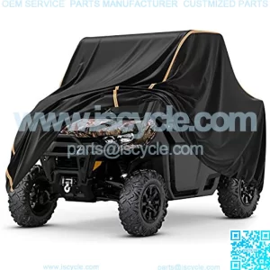 UTV Cover, All- Weather Protection UTV Cover Compatible with Can Am Defender Polaris Ranger Commander Rhino Pioneer Kawasaki Mule Teryx 2-3 Seaters Large 126" x 70" x 75"