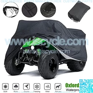 ATV Cover Oxford Cloth, for Polaris Predator Yamaha Raptor Honda TRX Kawasaki KFX Wheel Car Black(57"L x 33"W x 39"H)