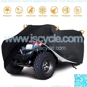Custom Indoor ATV Cover Universal fit Polaris Sportsman Yamaha Grizzly Wolverine YFZ Honda Sportrax TRX Kawasaki Bayou Wheel Car Black 78.74x37.4x41.73 inch
