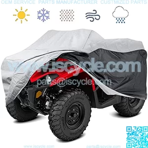 ATV Cover All Weather Outdoor Protection, Heavy Duty 420D Waterproof Oxford Fabric, Quad Bike ATV Cover, XL 76inchs Universal Fit, 4 Wheeler Cover fit Polaris Suzuki Arctic Cat