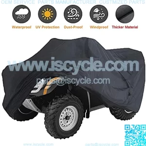 ATV Cover. 420D Heavy Duty Tear-Resistant Fabric. Quad Cover for Kawasaki, Arctic Cat, Honda, Polaris,Yamaha, and More. Protection Against Water, Wind, UV. 4 Wheeler Accessories
