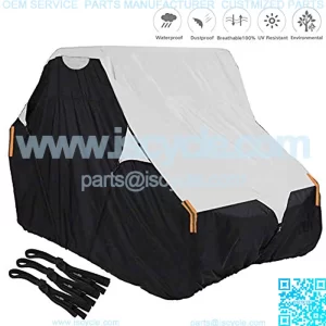 UTV Cover 420D Waterproof Oxford Fabric, Side by Side UTV Cover with Storage Bag M 114????x65????x75???? Fit Polaris Yamaha Can-Am Honda Kawasaki, Max 2-3 Passenger UTV Storage Cover