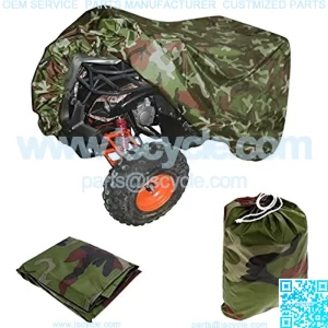 ATV Cover Heavy Duty Polyester Quad Cover Waterproof 4 Wheeler ATC Cover with Outdoor Storage Bag Protects from Rain Snow Dirt Sun Compatible with Polaris Sportsman Yamaha Honda Kawasaki