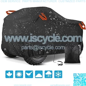 Waterproof ATV Cover, for Polaris Sportsman Yamaha Grizzly Wolverine YFZ Honda Sportrax TRX Kawasaki Bayou Wheel Car Black 79x37x42 inch(L)