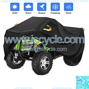 Waterproof ATV Cover, Quad 4 Wheeler Cover Heavy Duty Outdoor Storage for Polaris Sportsman Yamaha Honda Kawasaki with Straps (Up to 82 Inches)