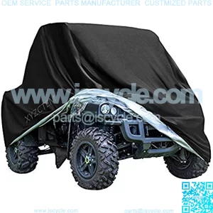 UTV Cover with Heavy Duty Black Oxford Waterproof Material, 114.17" x 59.06" x 74.80" (290 150 190cm) Included Storage Bag. Protects UTV From Rain, Hail, Dust, Snow, Sleet, and Sun (XL)