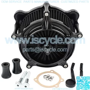 Air Cleaner Intake Filter System Black Turbine Spike for Twim Cam EVO Touring Road King Electra Street Glide Dyna FXR Softail FXST FXSB FXDL
