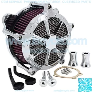Air Cleaner Intake Filter System Kit Contrast Cut for Twin Cam EVO Dyna FXR Softail 93-2015 Touring Road King Electra Glide Street Glide 93-07