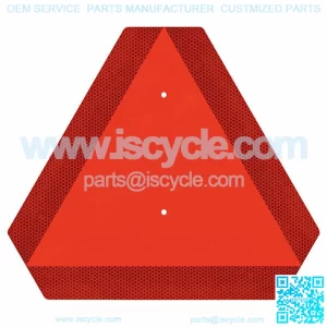Golf Cart Slow Moving Vehicle Sign - Reflective Orange Triangle