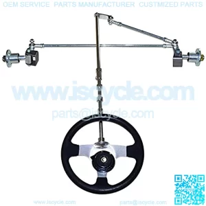 640mm Front Steering Gear Rack Joint Tie Rod & Wheel Assembly 168cc Go Kart UTV ATV