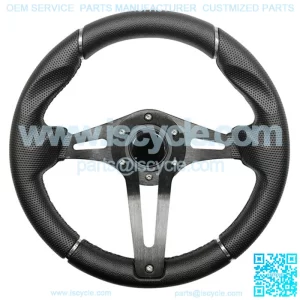 Yamaha 13" CHALLENGER BLACK Aluminum Golf Cart Steering Wheel (Fits all Years)