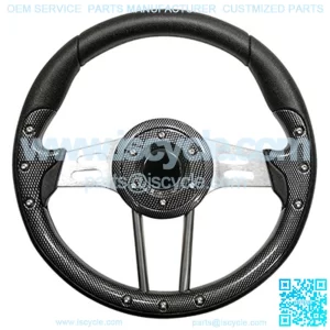 Yamaha 13" Aviator-4 Carbon Fiber Golf Cart Steering Wheel w/ Aluminum Spokes (Fits all Years)