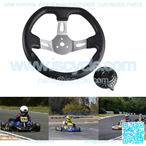 Off-Road Kart Steering Wheel 270mm 3 Spokes Vehicle PU Foam Interior Steering Wheel For Go Kart