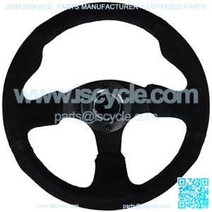 RST-012S 320mm Race Style Suede? Steering Wheel?with Black stitch