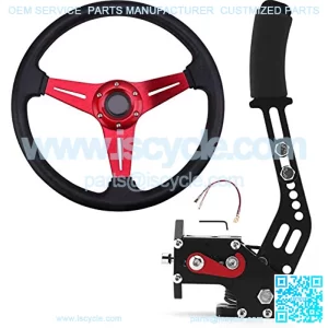 Universal Racing Steering Wheel with 64Bit PC USB Handbrake SIM for Racing Games Logitech G27 G25 G29 T500 T300 FANATECOSW LFS DIRT RALLY.2