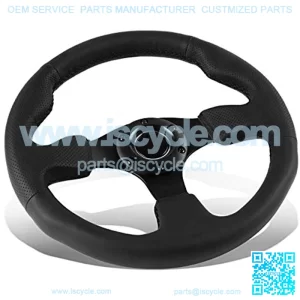 RST-012R 320mm Race Style Leather Steering Wheel with Black stitch