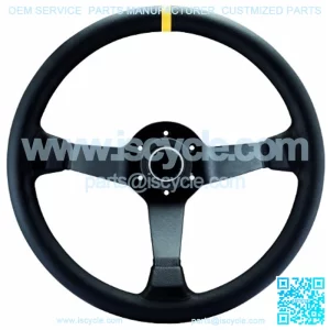 015R345MLN Leather Steering Wheel,Black, 350mm,Click to see price