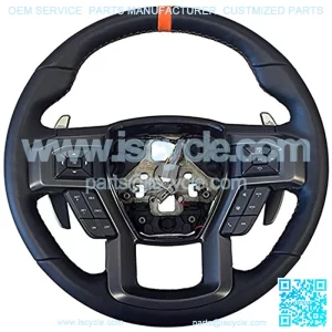 M-3600-F15ROR Steering Wheel Kit; Style; Black Leather w/Orange Stitching/Orange Sightline; Incl. Wire Harness/Trim Bezel/Steering Wheel Controls/Installation Hardware;