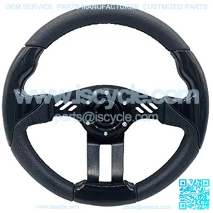 12.5 Inch Golf Cart Steering Wheel Carbon Fiber For Golf Cart Club Car DS & Precedent, EZGO TXT/RXV Yamaha (5115F)