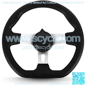 Steering Wheel 270mm lassic Hardware Accessories Interior With Holes Durable For Go Kart Replacement Vehicle Universal 3 Spokes PU Foam