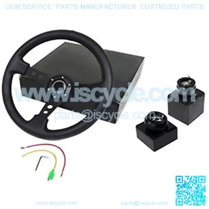 350MM Steering Wheel + Hub + Quick Release Black COMPATIBLE WITH 03-07 Infiniti G35