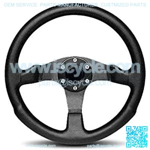 COM35BK0B Competition 350 mm Leather Steering Wheel,Black