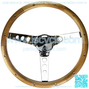 213 Classic Wood Steering Wheel with Rivets