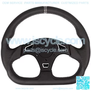 100005SW1131-Ballistic D V2 Steering Wheel- Grey STI/Raw PLT