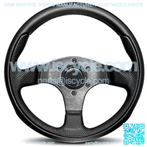 TEA30BK0B Team 300 mm Leather Steering Wheel,Black