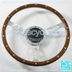 13'' Classic Riveted Laminated wood steering wheel Restoration Mini MG Triumph