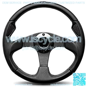 JET35BK0B Jet Black 350 mm Leather Steering Wheel