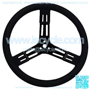 52-56841 15 in Steel Steering Wheel, Black, Smooth