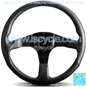 Tuner Black 350 steering wheel with red stitching