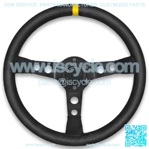 R1905_35S Mod 07 350 mm Suede Steering Wheel,Black