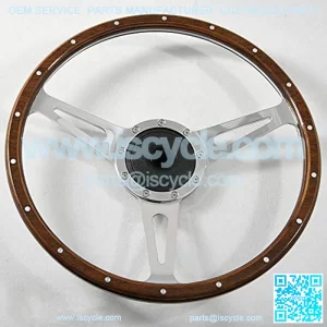 16'' Classic Riveted wood grain steering wheel Restoration Custom Hot rod street rod