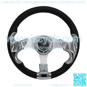 Chrome 13" Golf Cart Steering Wheel