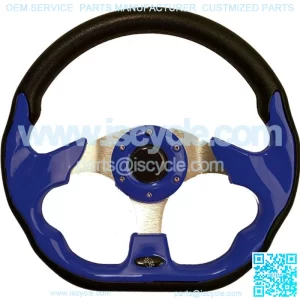Blue 12.5" Golf Cart Steering Wheel