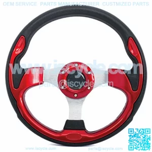 Red 12.5" Golf Cart Steering Wheel