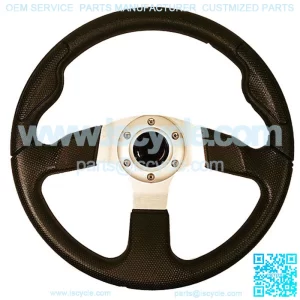 Sport Black 13.5" Golf Cart Steering Wheel